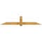 Ekena Millwork Eugene Rough Sawn Timber Gable Bracket, Western Red Cedar, 96"W x 20"H x 2"D x 6"F, 5/12 Pitch GBW096X20X0206EUG00RWR - alternate 1
